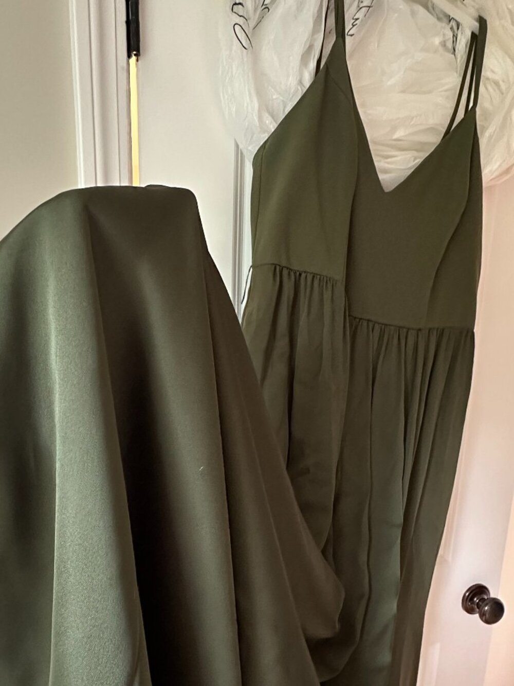 Maxi Long DBL Spaghetti S Dress Martini Green